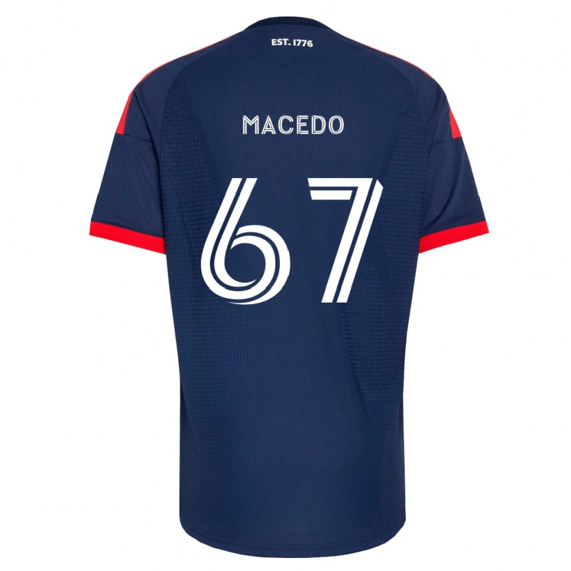 Danxen Børn Josh Macedo #67 Kongelig Blå Rød Hvid Hjemmebane Spillertrøjer 2026/27 Trøje T-Shirt