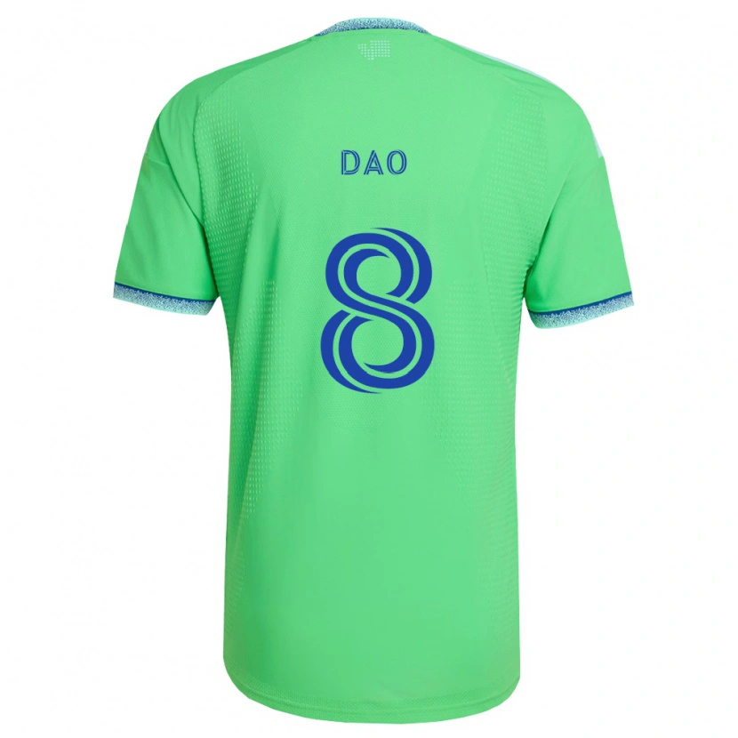 Danxen Børn Kaylee Dao #8 Grøn Lyseblå Hjemmebane Spillertrøjer 2026/27 Trøje T-Shirt