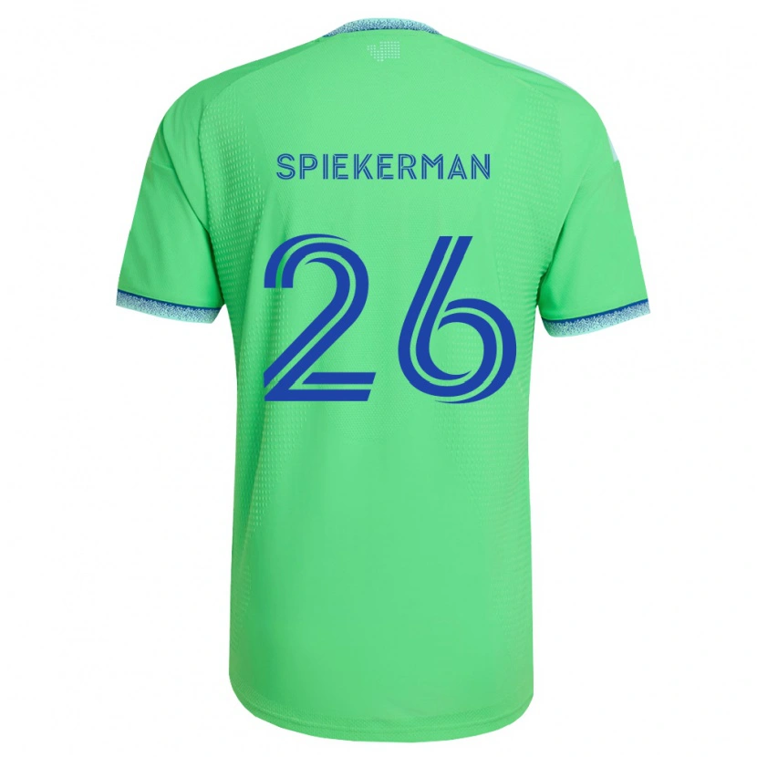 Danxen Børn Stephanie Spiekerman #26 Grøn Lyseblå Hjemmebane Spillertrøjer 2026/27 Trøje T-Shirt
