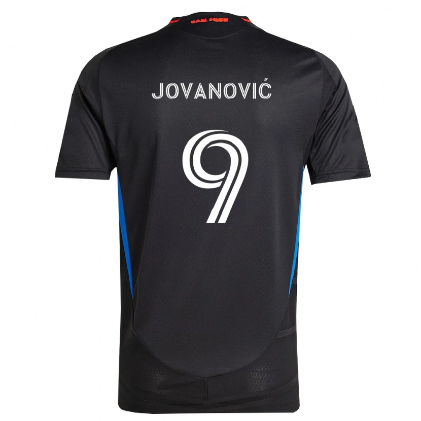 Danxen Børn Luka Jovanović #9 Blå Hvid Sort Hjemmebane Spillertrøjer 2026/27 Trøje T-Shirt