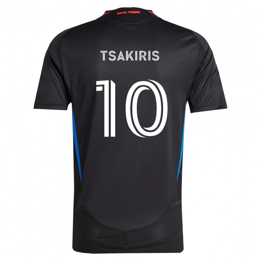Danxen Børn Niko Tsakiris #10 Blå Hvid Sort Hjemmebane Spillertrøjer 2026/27 Trøje T-Shirt
