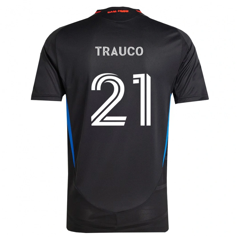 Danxen Børn Miguel Trauco #21 Blå Hvid Sort Hjemmebane Spillertrøjer 2026/27 Trøje T-Shirt