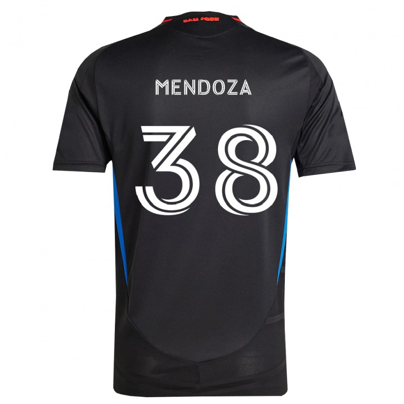 Danxen Børn Edwyn Mendoza #38 Blå Hvid Sort Hjemmebane Spillertrøjer 2026/27 Trøje T-Shirt
