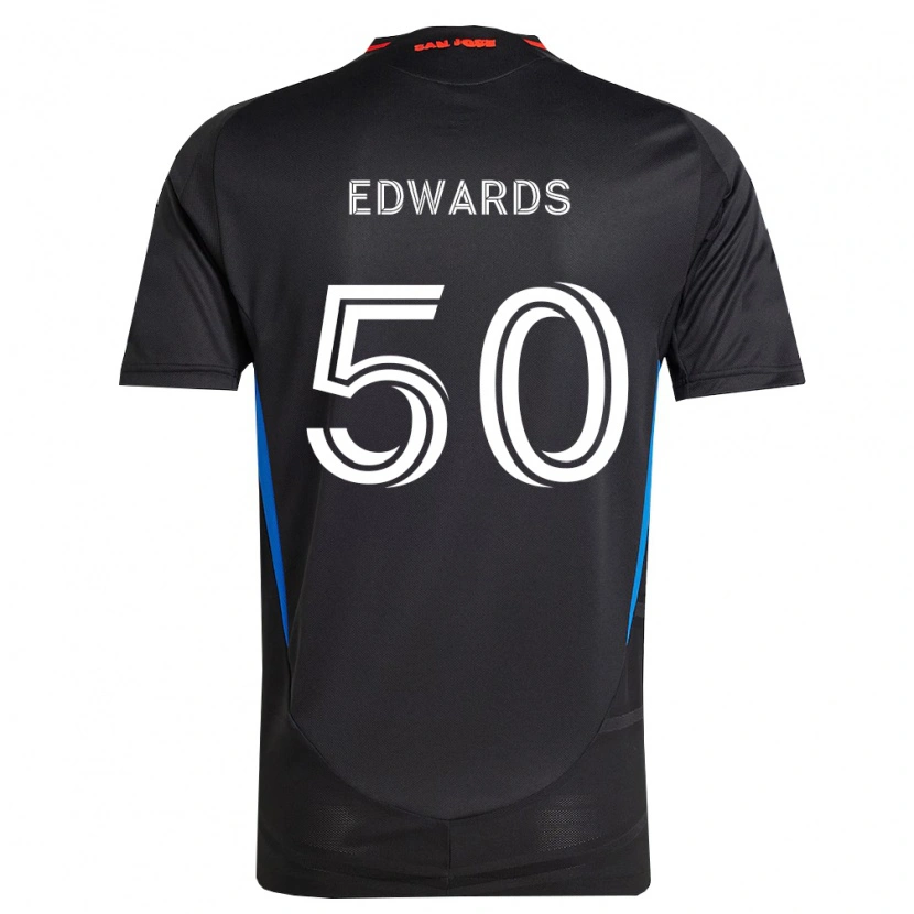 Danxen Børn Aaron Edwards #50 Blå Hvid Sort Hjemmebane Spillertrøjer 2026/27 Trøje T-Shirt