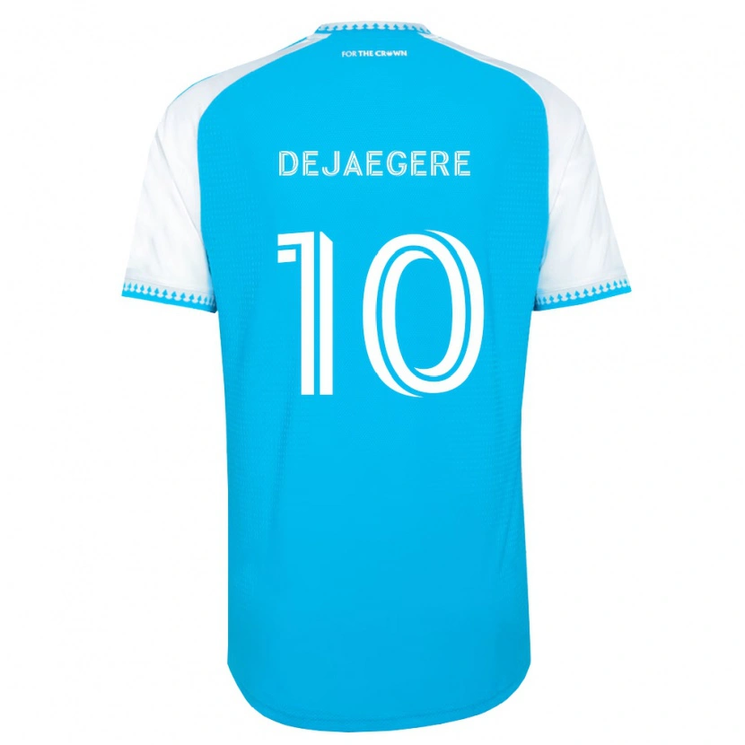 Danxen Børn Brecht Dejaegere #10 Himmelblå Hvid Sort Hjemmebane Spillertrøjer 2026/27 Trøje T-Shirt