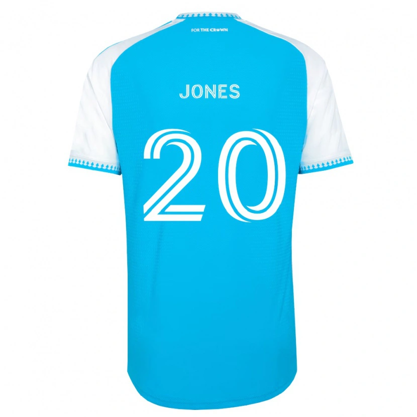Danxen Børn Derrick Jones #20 Himmelblå Hvid Sort Hjemmebane Spillertrøjer 2026/27 Trøje T-Shirt