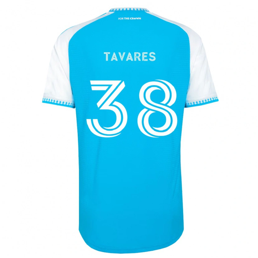 Danxen Børn Iuri Tavares #38 Himmelblå Hvid Sort Hjemmebane Spillertrøjer 2026/27 Trøje T-Shirt
