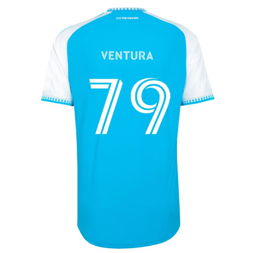 Danxen Børn Sebastian Ventura #79 Himmelblå Hvid Sort Hjemmebane Spillertrøjer 2026/27 Trøje T-Shirt