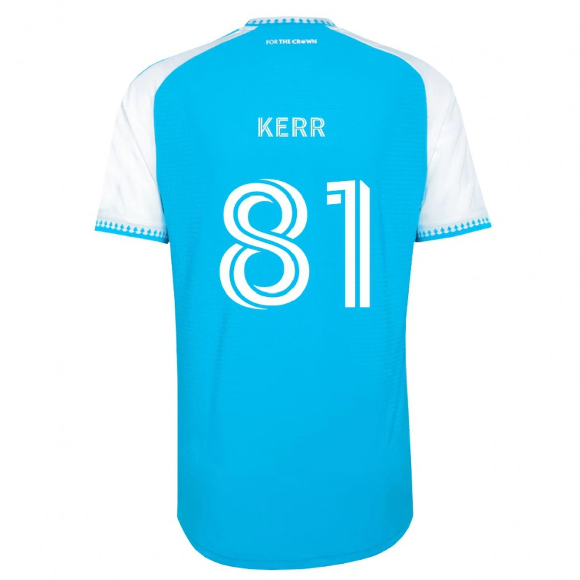 Danxen Børn Keegan Kerr #81 Himmelblå Hvid Sort Hjemmebane Spillertrøjer 2026/27 Trøje T-Shirt