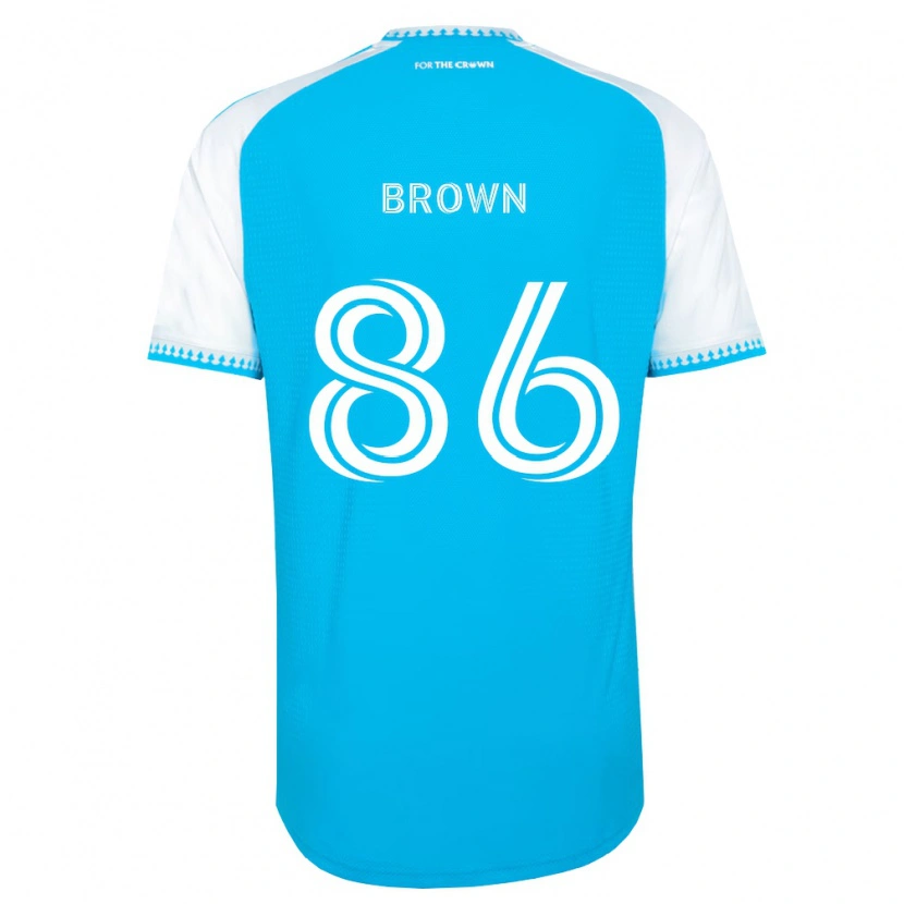 Danxen Børn Daniel Brown #86 Himmelblå Hvid Sort Hjemmebane Spillertrøjer 2026/27 Trøje T-Shirt