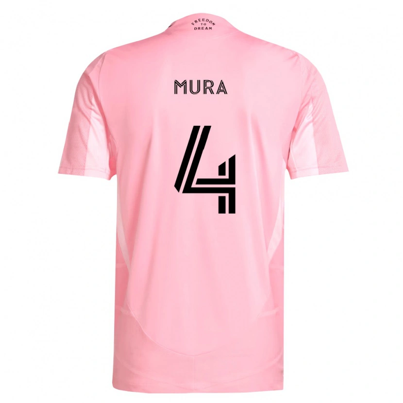 Danxen Børn Facundo Mura #4 Pink Sort Hjemmebane Spillertrøjer 2026/27 Trøje T-Shirt