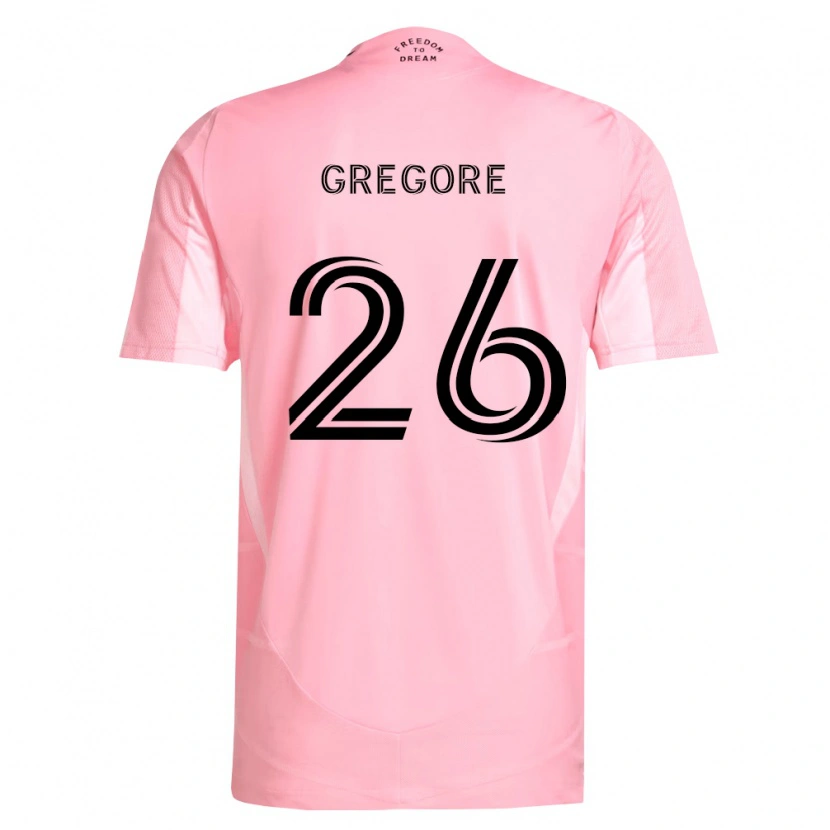 Danxen Børn Gregore #26 Pink Sort Hjemmebane Spillertrøjer 2026/27 Trøje T-Shirt
