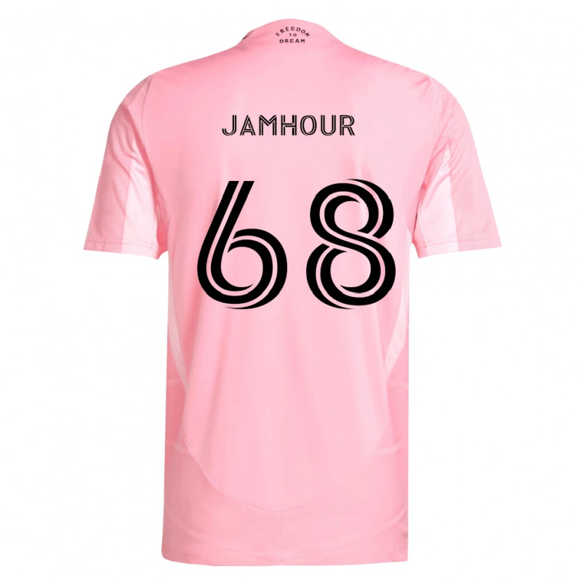 Danxen Børn Mohammed Jamhour #68 Pink Sort Hjemmebane Spillertrøjer 2026/27 Trøje T-Shirt