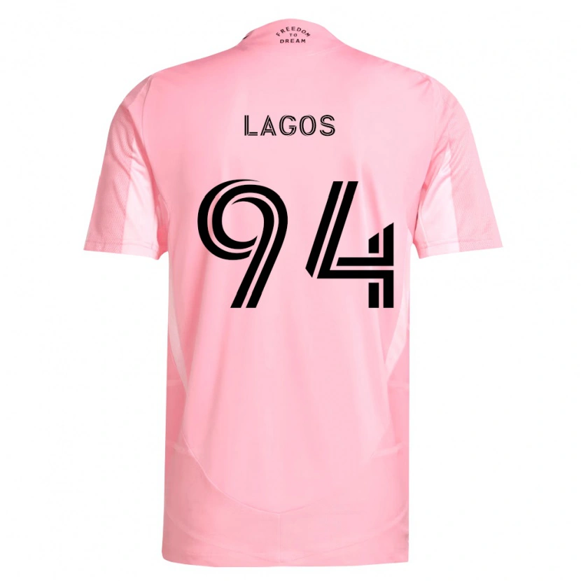 Danxen Børn Diego Lagos #94 Pink Sort Hjemmebane Spillertrøjer 2026/27 Trøje T-Shirt