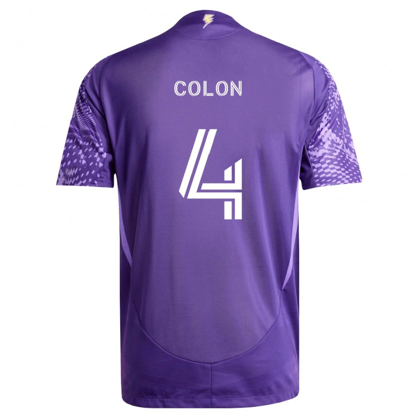 Danxen Børn Xzavier Colon #4 Lilla Hvid Hjemmebane Spillertrøjer 2026/27 Trøje T-Shirt