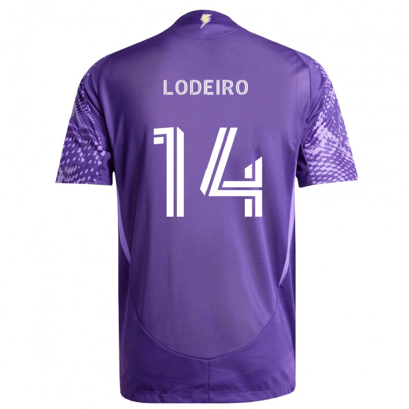 Danxen Børn Nicolás Lodeiro #14 Lilla Hvid Hjemmebane Spillertrøjer 2026/27 Trøje T-Shirt