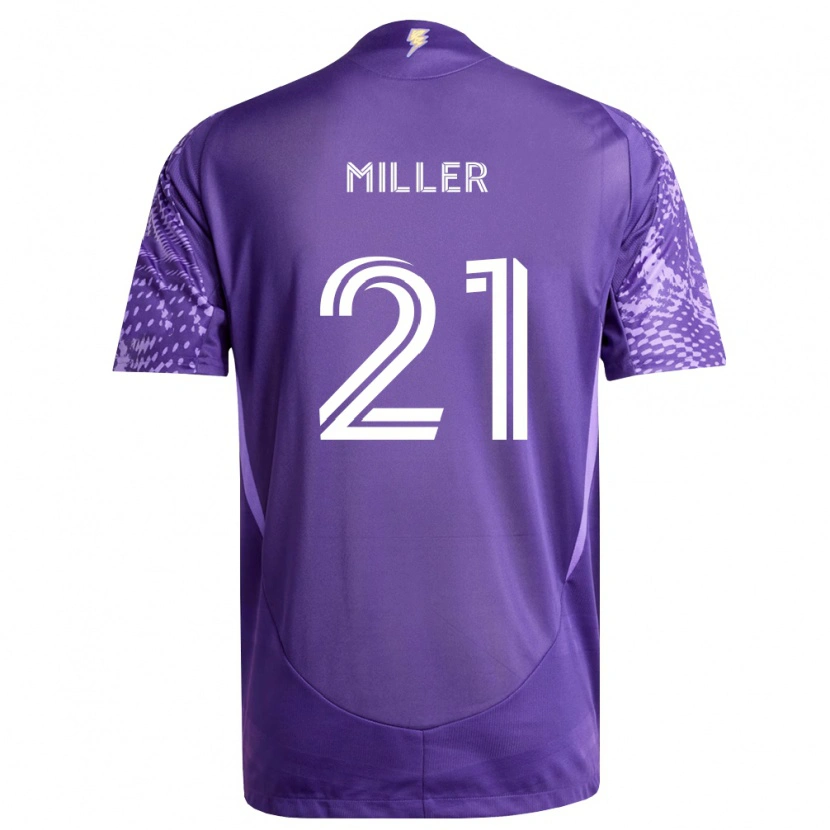 Danxen Børn Nolan Miller #21 Lilla Hvid Hjemmebane Spillertrøjer 2026/27 Trøje T-Shirt