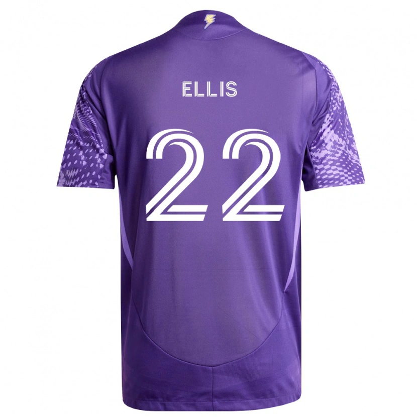 Danxen Børn Justin Ellis #22 Lilla Hvid Hjemmebane Spillertrøjer 2026/27 Trøje T-Shirt