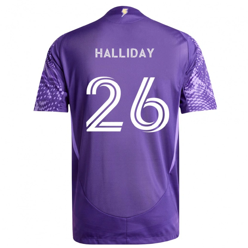 Danxen Børn Michael Halliday #26 Lilla Hvid Hjemmebane Spillertrøjer 2026/27 Trøje T-Shirt