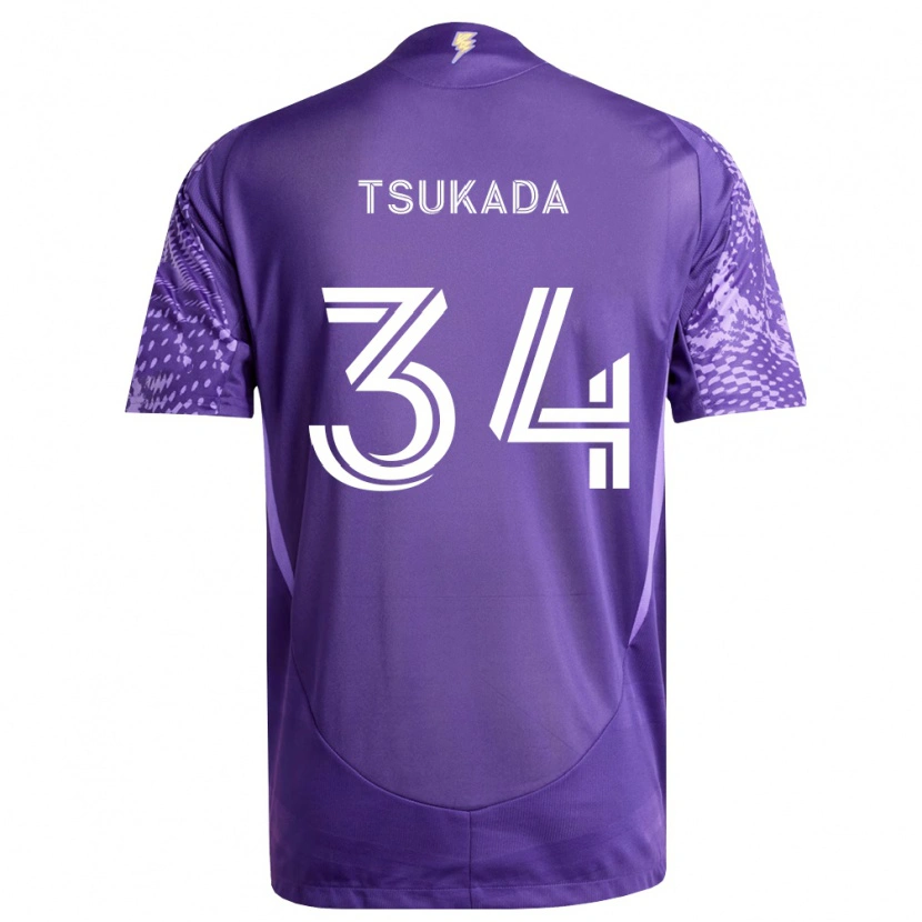 Danxen Børn Yutaro Tsukada #34 Lilla Hvid Hjemmebane Spillertrøjer 2026/27 Trøje T-Shirt