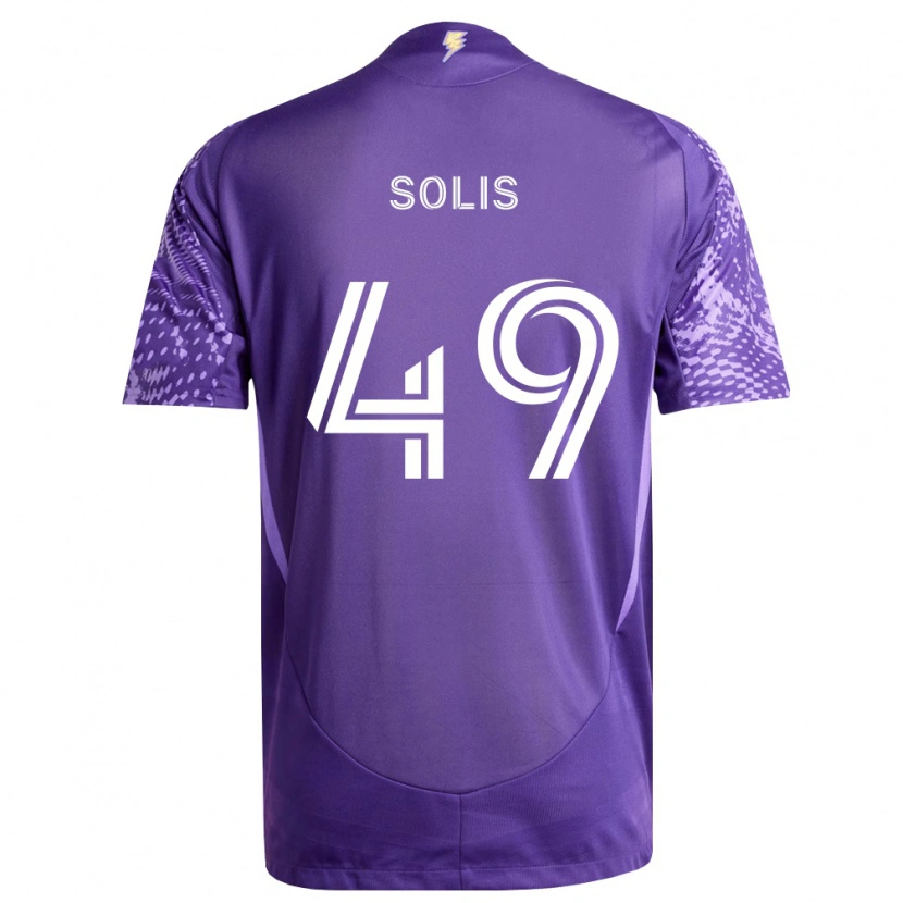 Danxen Børn Jhon Solís #49 Lilla Hvid Hjemmebane Spillertrøjer 2026/27 Trøje T-Shirt