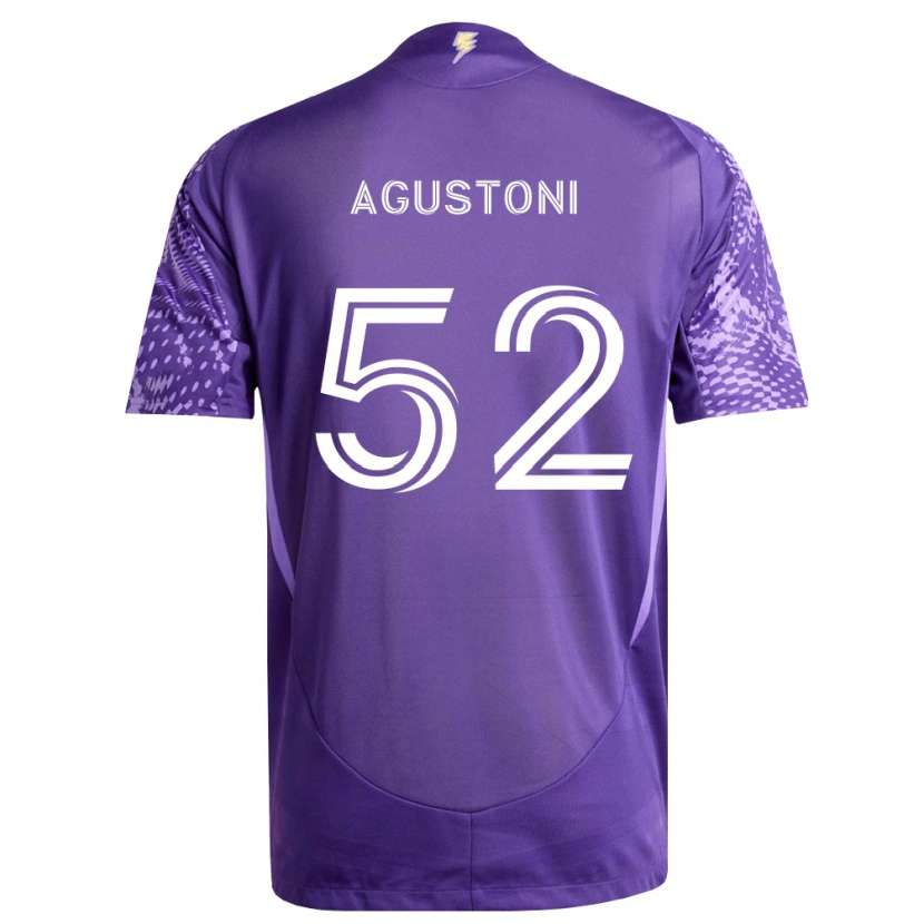 Danxen Børn Gonzalo Agustoni #52 Lilla Hvid Hjemmebane Spillertrøjer 2026/27 Trøje T-Shirt