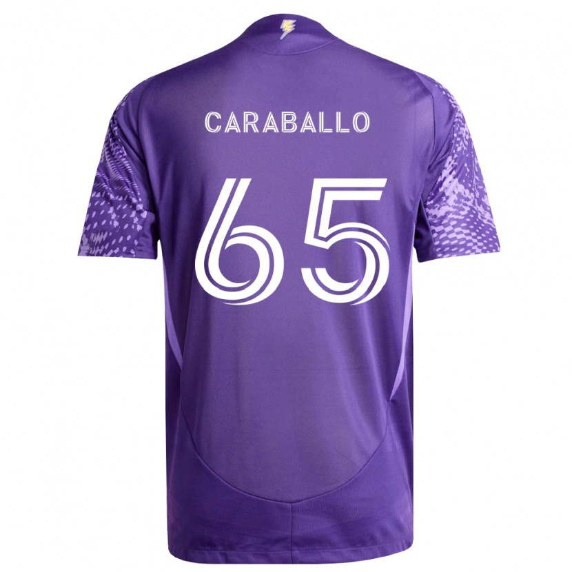 Danxen Børn Gustavo Caraballo #65 Lilla Hvid Hjemmebane Spillertrøjer 2026/27 Trøje T-Shirt