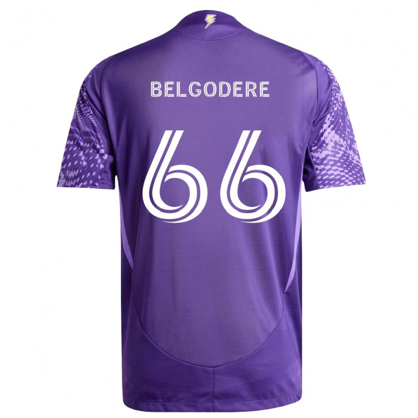 Danxen Børn Matthew Belgodere #66 Lilla Hvid Hjemmebane Spillertrøjer 2026/27 Trøje T-Shirt