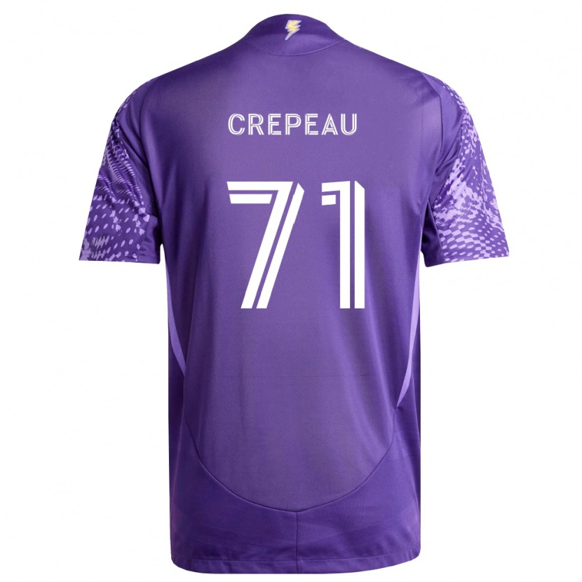 Danxen Børn Maxime Crépeau #71 Lilla Hvid Hjemmebane Spillertrøjer 2026/27 Trøje T-Shirt