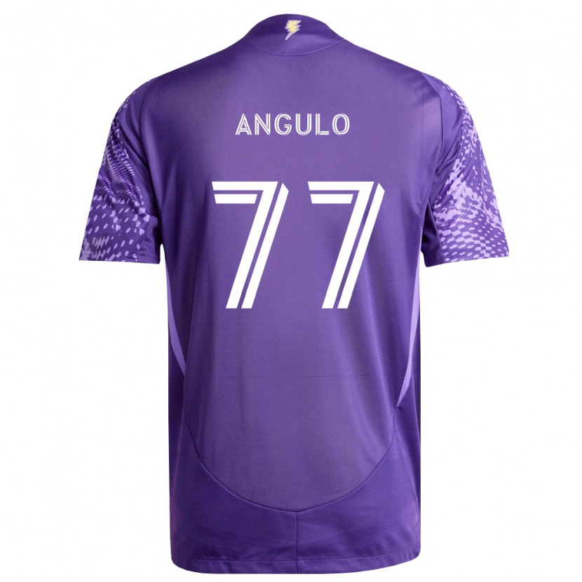 Danxen Børn Iván Angulo #77 Lilla Hvid Hjemmebane Spillertrøjer 2026/27 Trøje T-Shirt