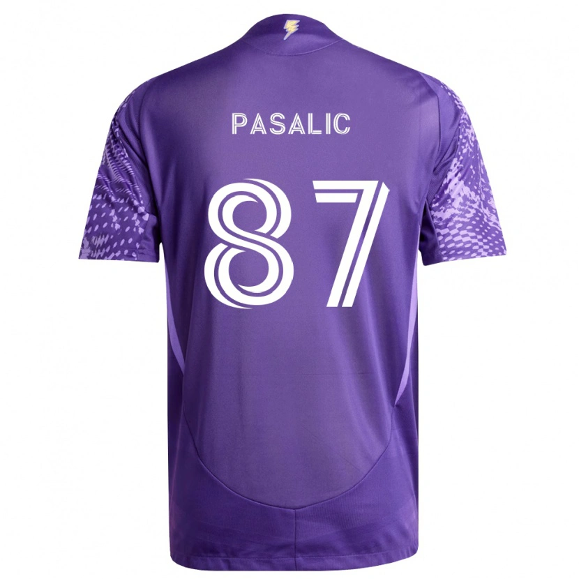 Danxen Børn Marco Pašalić #87 Lilla Hvid Hjemmebane Spillertrøjer 2026/27 Trøje T-Shirt