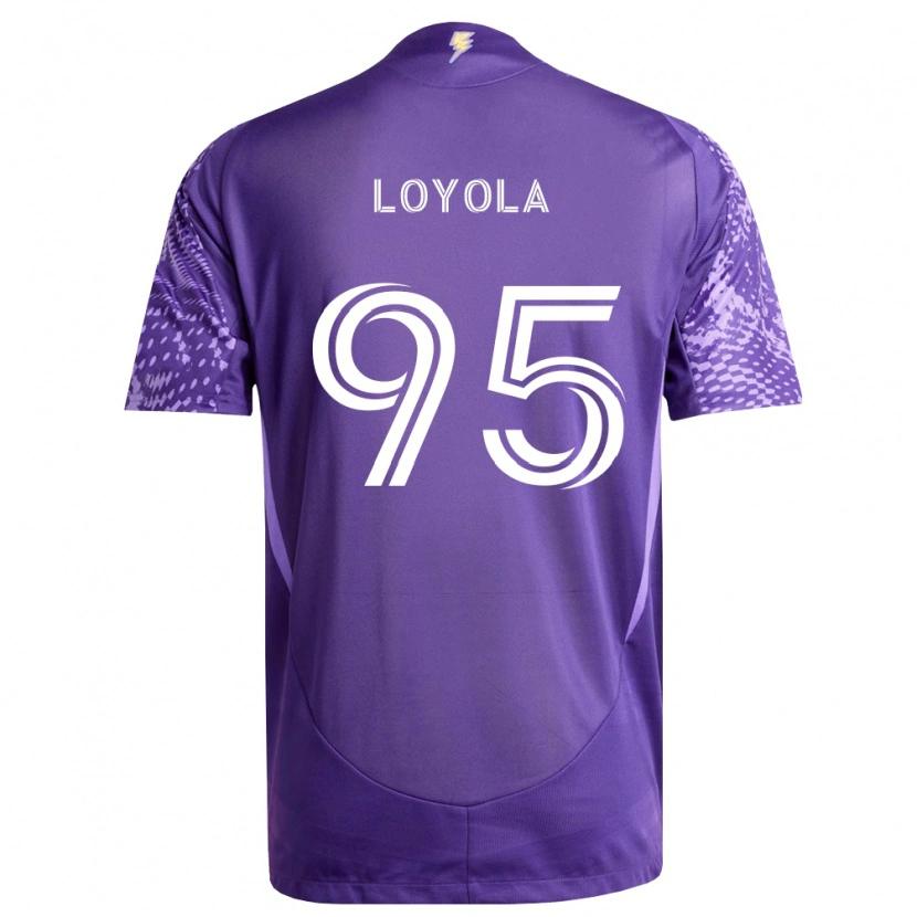 Danxen Børn Favian Loyola #95 Lilla Hvid Hjemmebane Spillertrøjer 2026/27 Trøje T-Shirt