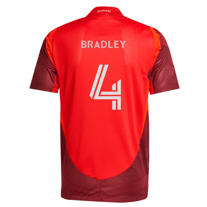 Danxen Børn Michael Bradley #4 Vinrød Rød Hjemmebane Spillertrøjer 2026/27 Trøje T-Shirt
