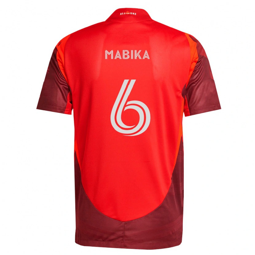 Danxen Børn Aimé Mabika #6 Vinrød Rød Hjemmebane Spillertrøjer 2026/27 Trøje T-Shirt