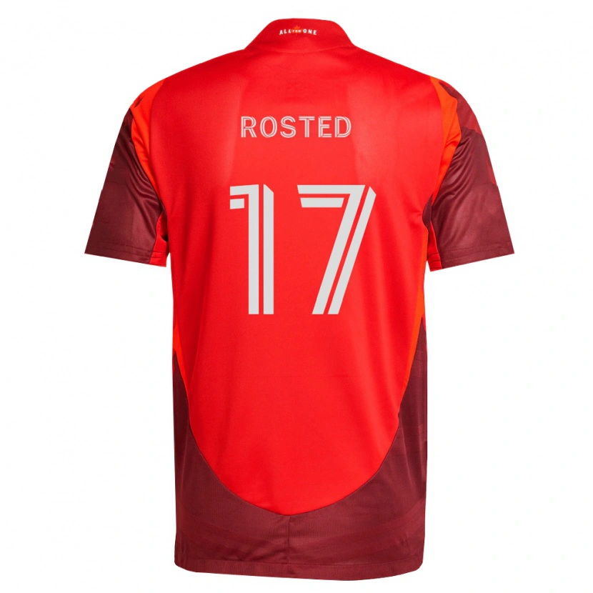 Danxen Børn Sigurd Rosted #17 Vinrød Rød Hjemmebane Spillertrøjer 2026/27 Trøje T-Shirt