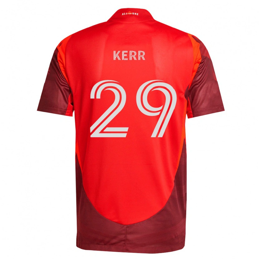 Danxen Børn Deandre Kerr #29 Vinrød Rød Hjemmebane Spillertrøjer 2026/27 Trøje T-Shirt