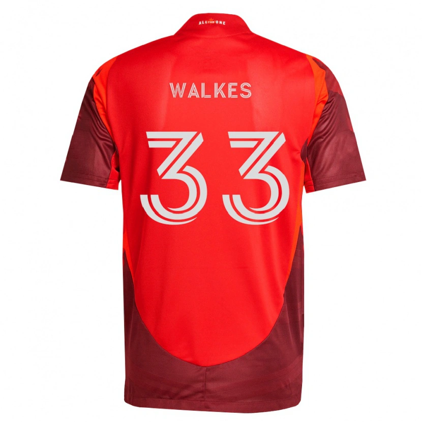Danxen Børn Reshaun Walkes #33 Vinrød Rød Hjemmebane Spillertrøjer 2026/27 Trøje T-Shirt