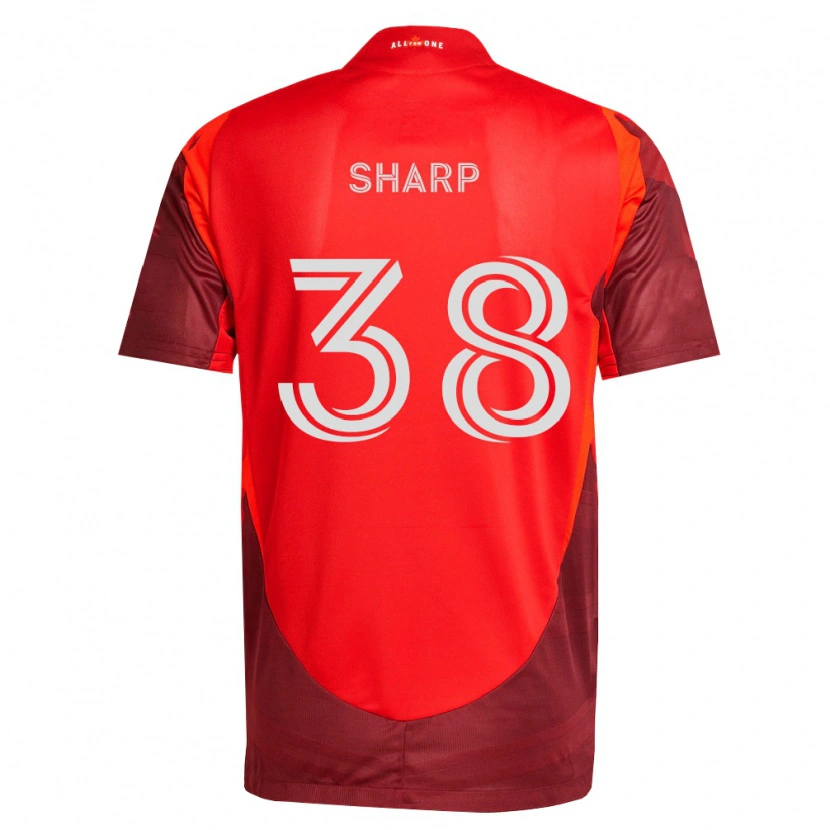Danxen Børn Charlie Sharp #38 Vinrød Rød Hjemmebane Spillertrøjer 2026/27 Trøje T-Shirt