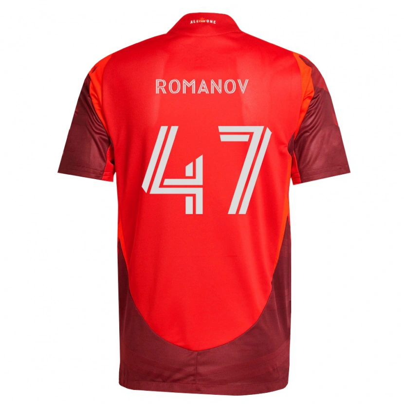 Danxen Børn Alexander Romanov #47 Vinrød Rød Hjemmebane Spillertrøjer 2026/27 Trøje T-Shirt