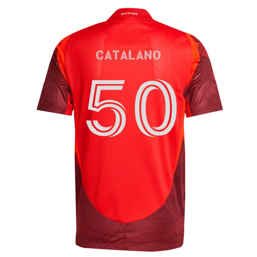Danxen Børn Gianluca Catalano #50 Vinrød Rød Hjemmebane Spillertrøjer 2026/27 Trøje T-Shirt