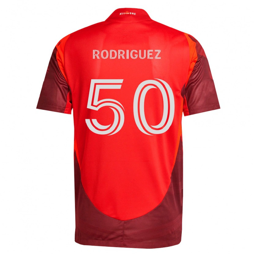 Danxen Børn Abraham Rodriguez #50 Vinrød Rød Hjemmebane Spillertrøjer 2026/27 Trøje T-Shirt