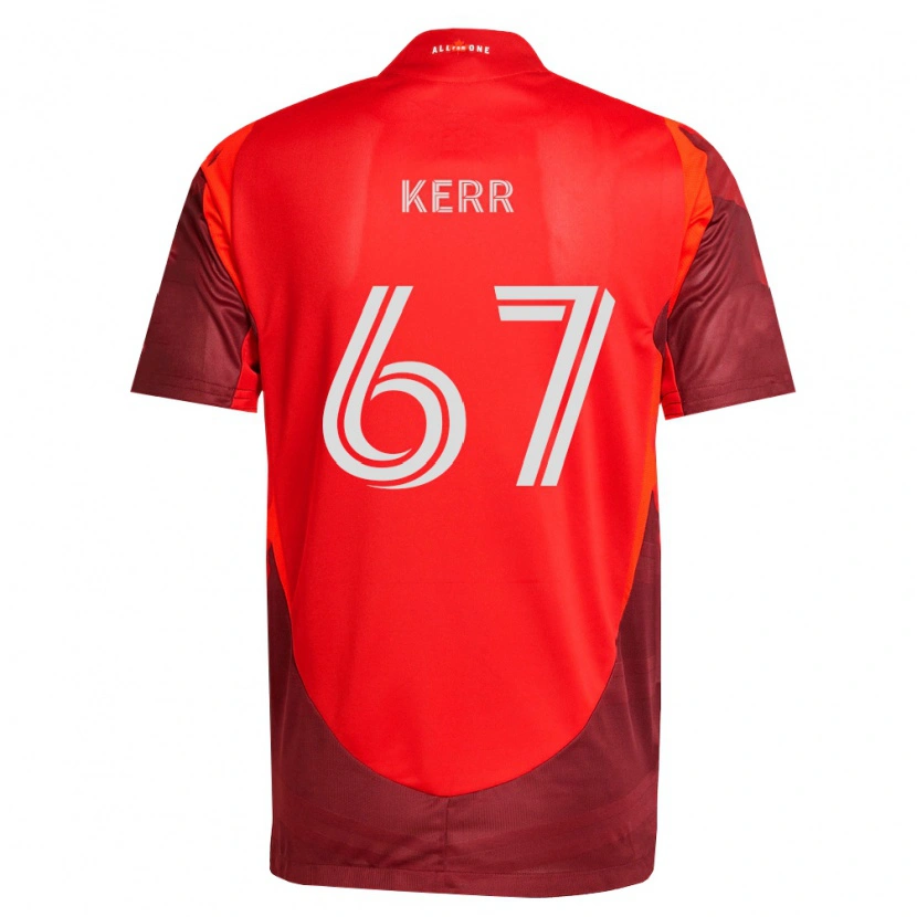 Danxen Børn Kervon Kerr #67 Vinrød Rød Hjemmebane Spillertrøjer 2026/27 Trøje T-Shirt