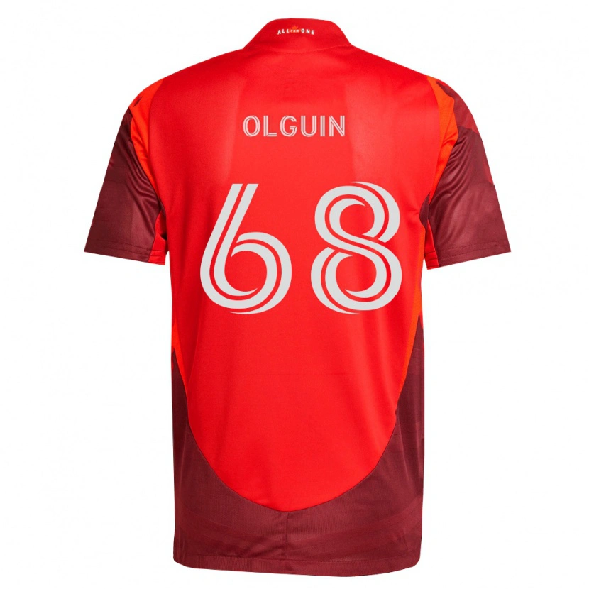 Danxen Børn Lucas Olguin #68 Vinrød Rød Hjemmebane Spillertrøjer 2026/27 Trøje T-Shirt