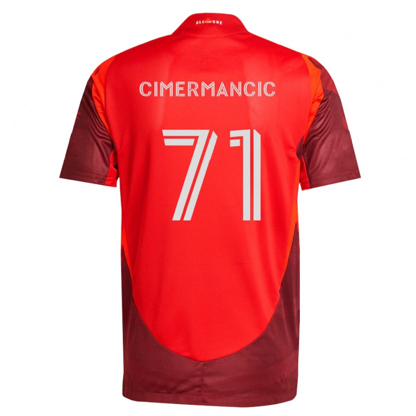 Danxen Børn Markus Cimermancic #71 Vinrød Rød Hjemmebane Spillertrøjer 2026/27 Trøje T-Shirt