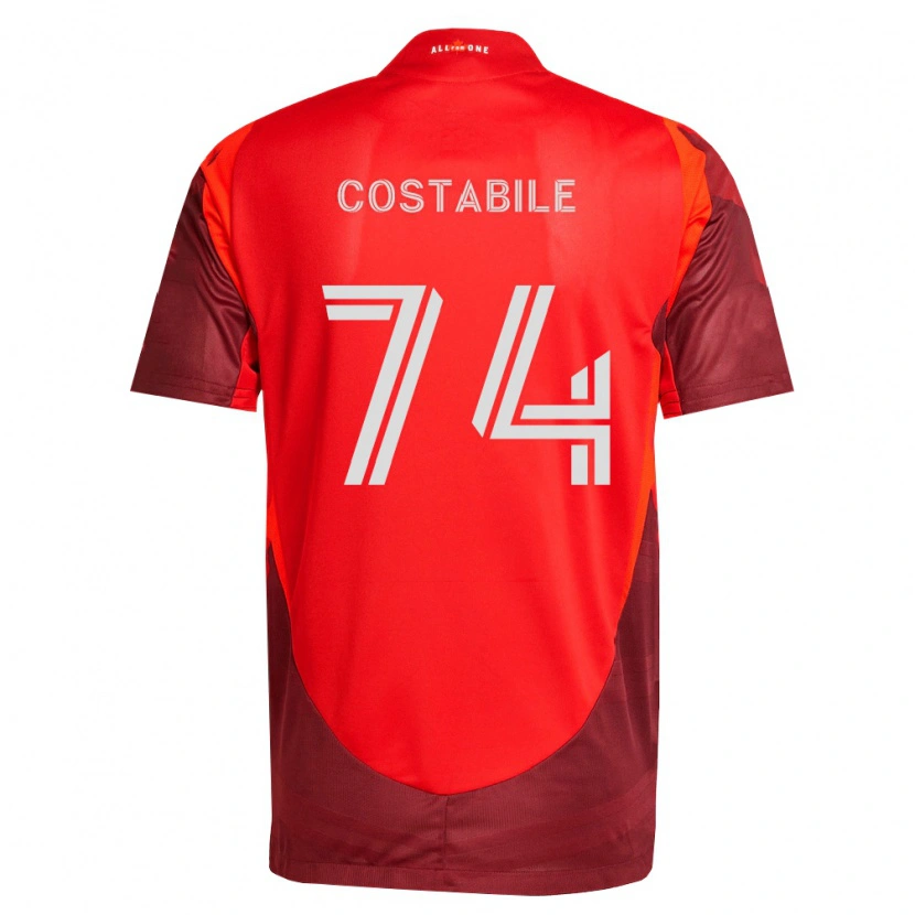 Danxen Børn Luca Costabile #74 Vinrød Rød Hjemmebane Spillertrøjer 2026/27 Trøje T-Shirt