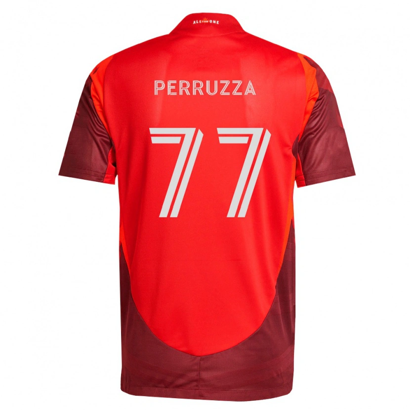 Danxen Børn Jordan Perruzza #77 Vinrød Rød Hjemmebane Spillertrøjer 2026/27 Trøje T-Shirt