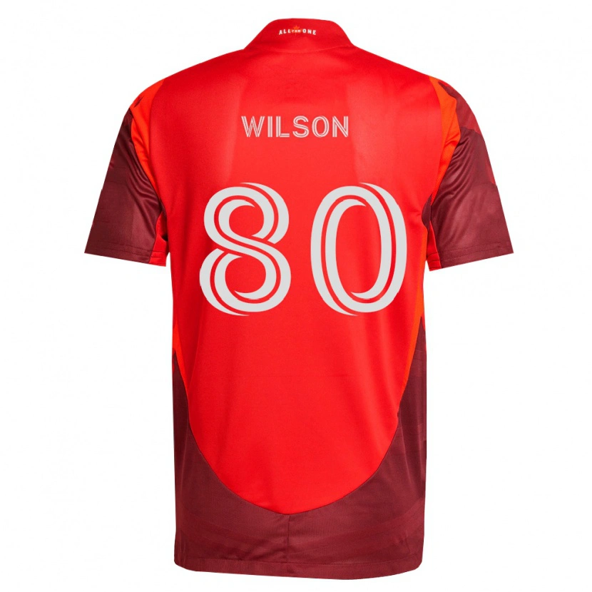 Danxen Børn Shafique Wilson #80 Vinrød Rød Hjemmebane Spillertrøjer 2026/27 Trøje T-Shirt