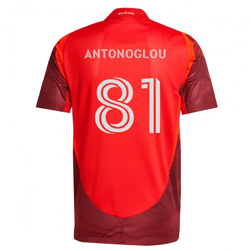 Danxen Børn Themi Antonoglou #81 Vinrød Rød Hjemmebane Spillertrøjer 2026/27 Trøje T-Shirt