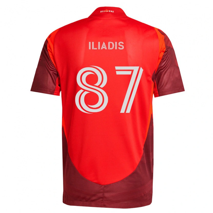 Danxen Børn Costa Iliadis #87 Vinrød Rød Hjemmebane Spillertrøjer 2026/27 Trøje T-Shirt