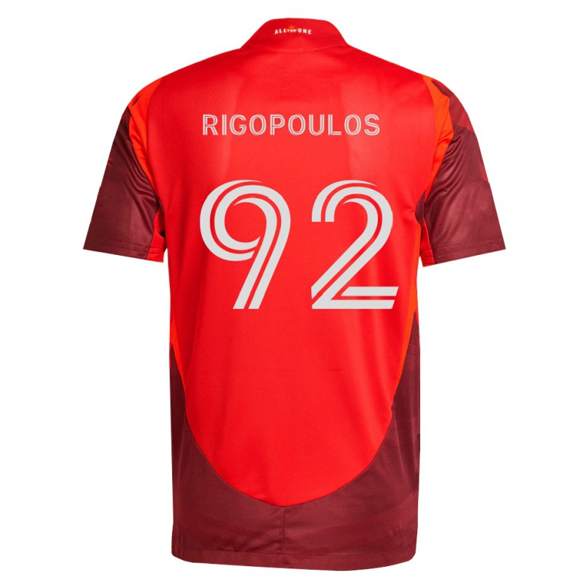 Danxen Børn Theo Rigopoulos #92 Vinrød Rød Hjemmebane Spillertrøjer 2026/27 Trøje T-Shirt